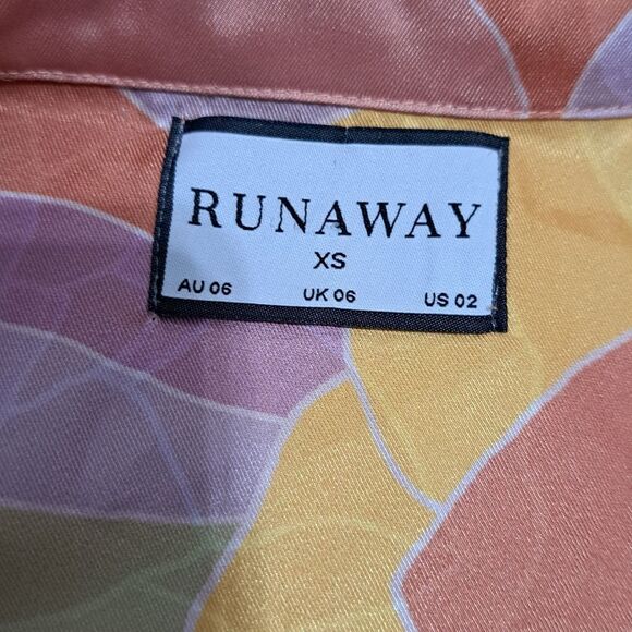 Runaway Ruby Mindy Mini Dress Sage Lightweight Woven Satin XS Fun Multi-color - Picture 6 of 17